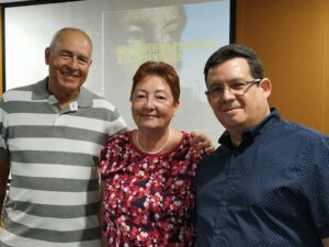 En España, durante la presentación de las novelas de dos autores: el cubano Antonio Álvarez Gil y la rusa Galina Álvarez, 2019.
